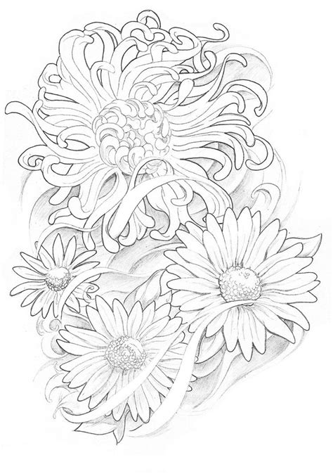 Flower Tattoo Sleeve Stencils