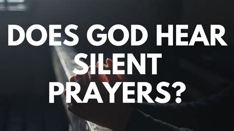Does God Hear Silent Prayers Your Questions Honest Answers Youtube