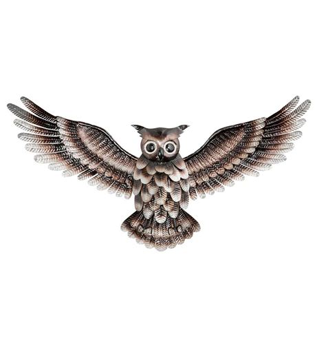 metal owl wall art wind and weather