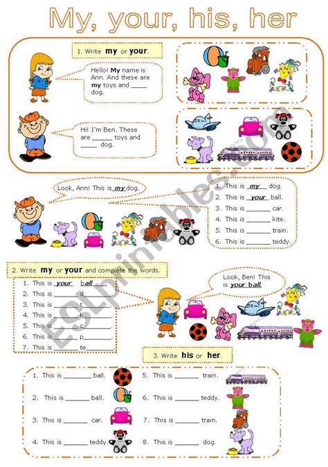 Possessive Adjectives And Pronouns Ficha Interactiva Y Descargable Images And Photos Finder