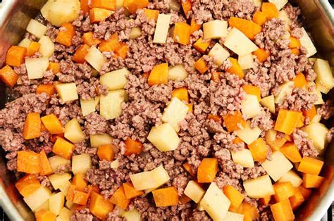 Ground Beef Potatoes Carrots Cooking