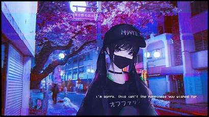 Glitch Anime Wallpapers Laptop Dark Awesome Cave