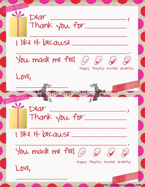 Free Printable Thank You Note