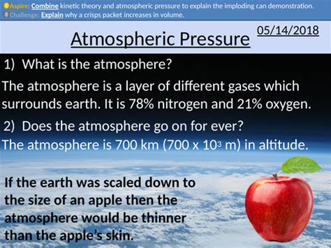 Gcse Physics Atmospheric Pressure Teaching Resources