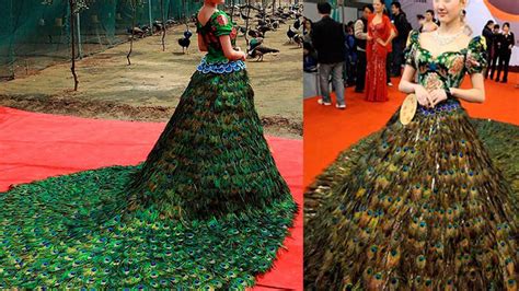Peacock Feather Dresses Youtube