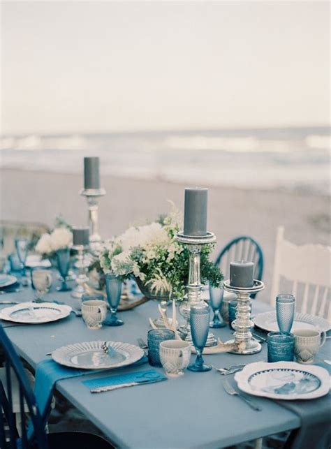 Dusty Blue Winter Beach Wedding Color Ideas Oh Best Day Ever Beach