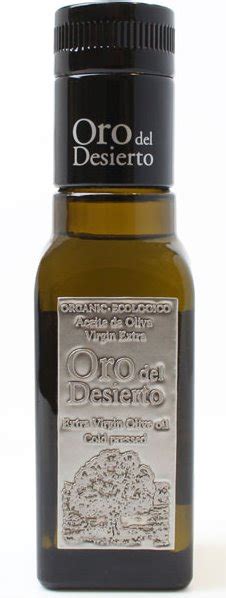 oro del desierto aceite de oliva ecológico coupage 100 ml caja de 24 uds de la aceitera