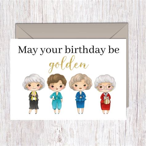 Golden Girls Birthday Card Printable Birthday Card Birthday Etsy