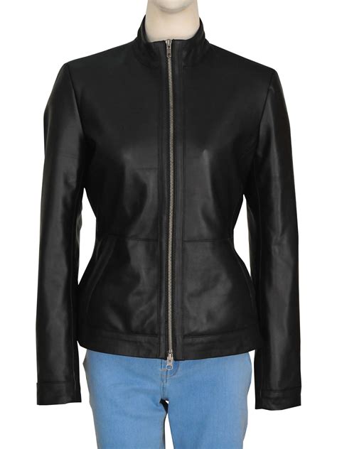 Simple Black Women Leather Jacket Women Jacket Mauvetree