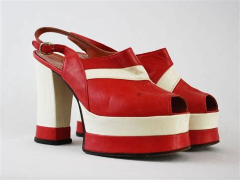 70 S Vintage Amazing Italian Glam Rock Platform Shoes Etsy Italian