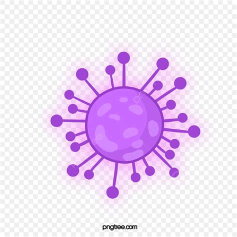 Virus Bacteria Germs Vector Png Images Purple Germ Bacteria Cartoon