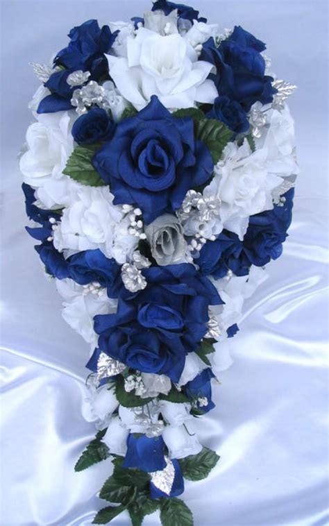 Free Shipping Wedding Bouquet Bridal Silk Flower 21 Pieces