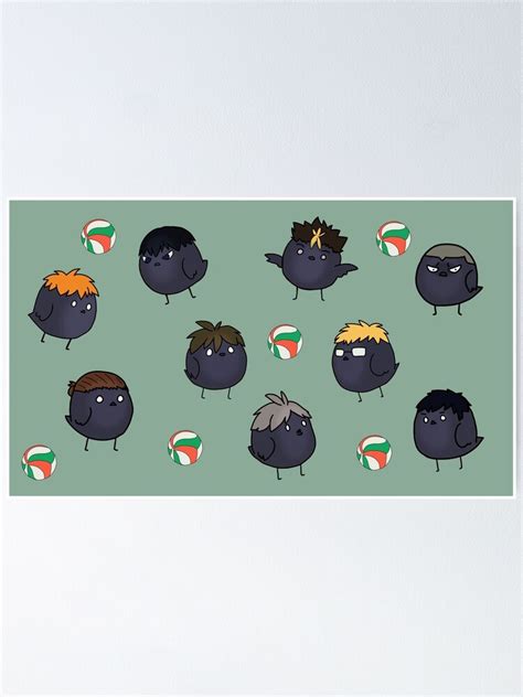 Haikyuu Baby Raven Crows Karasuno Poster By Bumblebeesart Redbubble