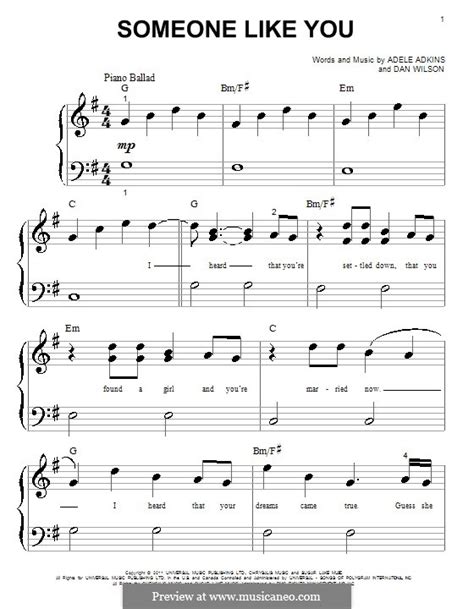 Unsere experten sind in der lage, effektive einzelimplantate zu befestigen, insbesondere wenn ein beschädigter oder fehlender zahn vorhanden ist. Someone Like You von Adele, D. Wilson - Noten auf MusicaNeo