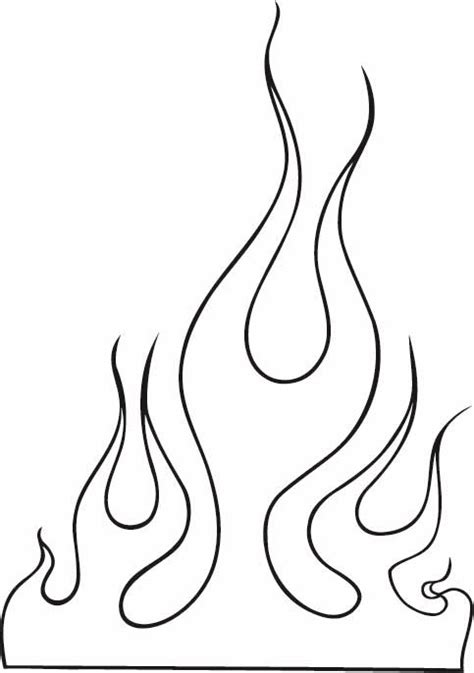 Line Drawing Flames Clipart Best