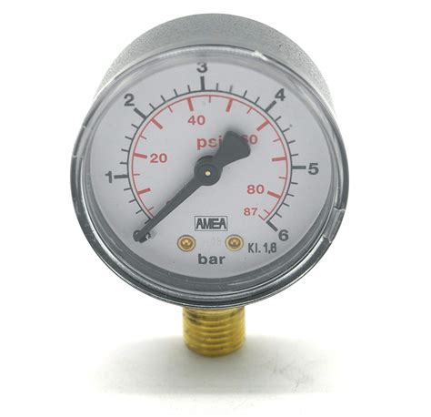 0 6 Bar Pressure Gauge 14″ Bspm Inlet 50mm Dial Huddersfield Gas Trade
