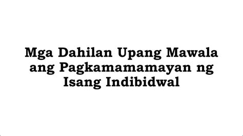 Mga Dahilan Upang Mawala Ang Pagkamamamayan Citizenship Batay Sa