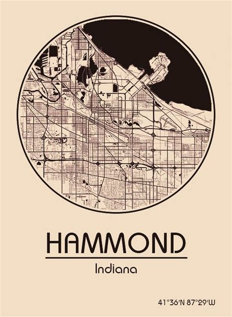 Karte Map ~ Hammond Indiana Vereinigte Staaten Von Amerika