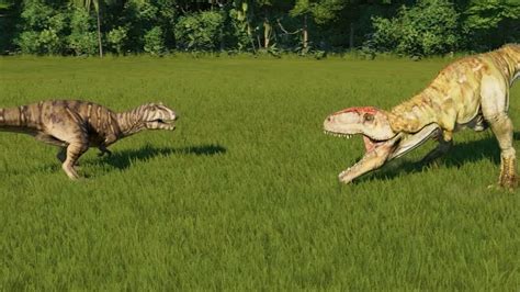 Metriacanthosaurus Vs Giganotosaurus Jurassic World Evolution Youtube