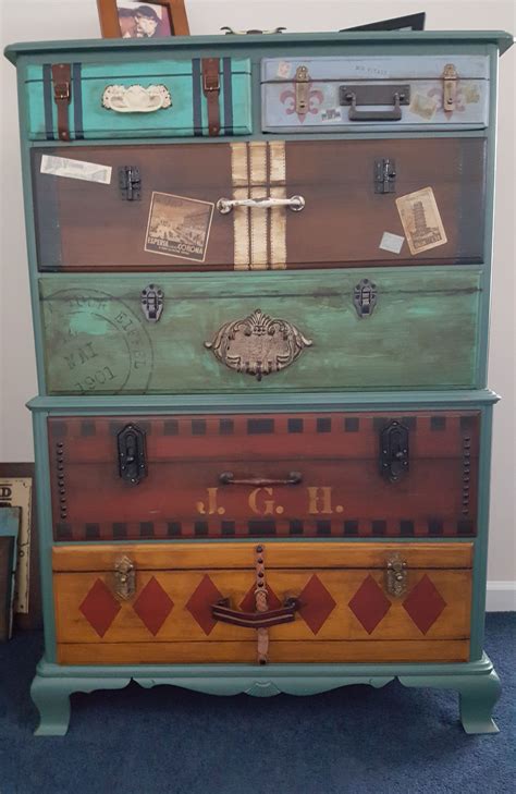 Suitcase Dresser I Painted Painting Furniture Diy Redo Furniture