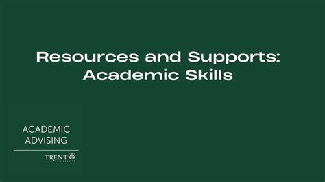 Resources And Supports Academic Skills Youtube