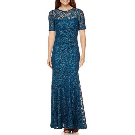 Decoded Short Sleeve Evening Gown Jcpenney Evening Gowns With