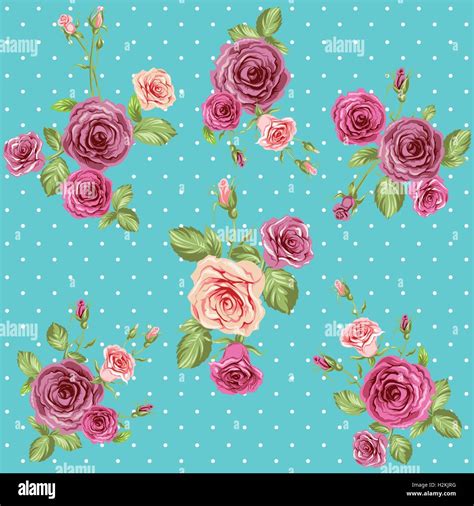 Vintage Roses Pattern Stock Vector Image And Art Alamy