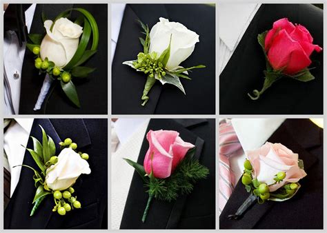 Single Rose Boutonnieres Rose Boutonniere Green Wedding Flowers