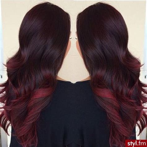 Long Dark Brown Hair Red Tips Long Gorgeous Hair