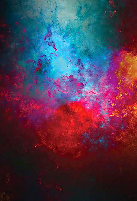 It is kind of wild! psychedelic background sky galaxy blue red art colorful...