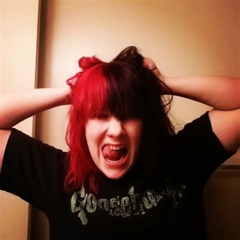 Maybe you would like to learn more about one of these? half red half black hair on Tumblr