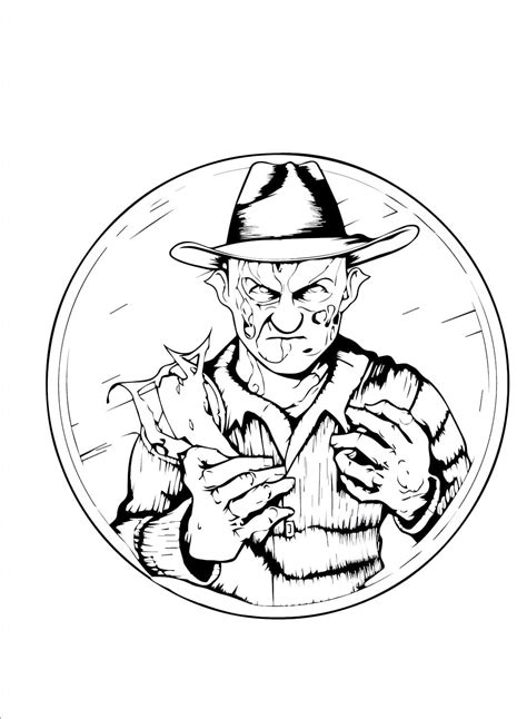 Freddy Krueger Printable Coloring Page Download Print Or Color Online For Free
