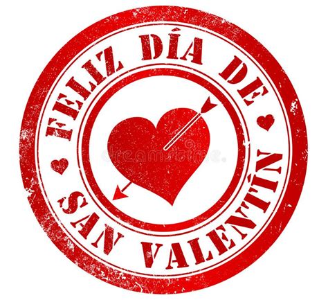 Sello Feliz Del Día De Tarjeta Del Día De San Valentín Stock De