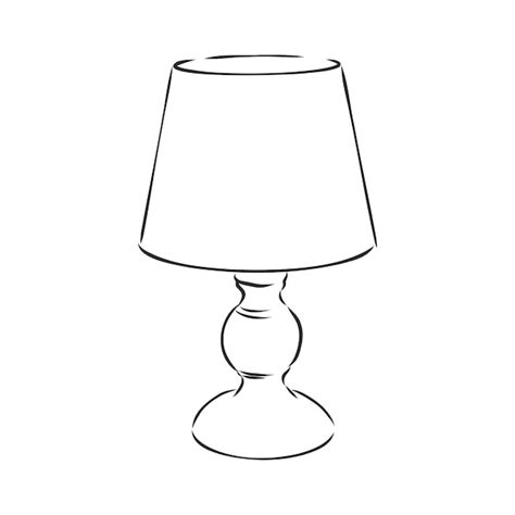 Premium Vector Table Lamp Vector Sketch Icon Isolated On Background