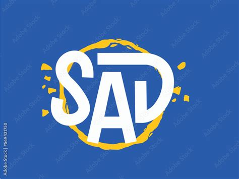 Sad Logo Word Stock Vector Adobe Stock
