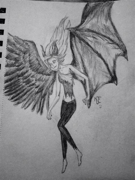 The first thing we need to establish is the existence anime angels and demons terry pratchett illustration drawing inspiration drawings fan art art. Xion, half angel half demon. | Sketches, Drawings, Art