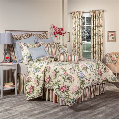 Cotton split corners stripe 14 drop bed skirt, burgundy, queen by royal tradition (3) $50. Hillhouse Queen Comforter Set with 15" Bed Skirt in Stripe ...