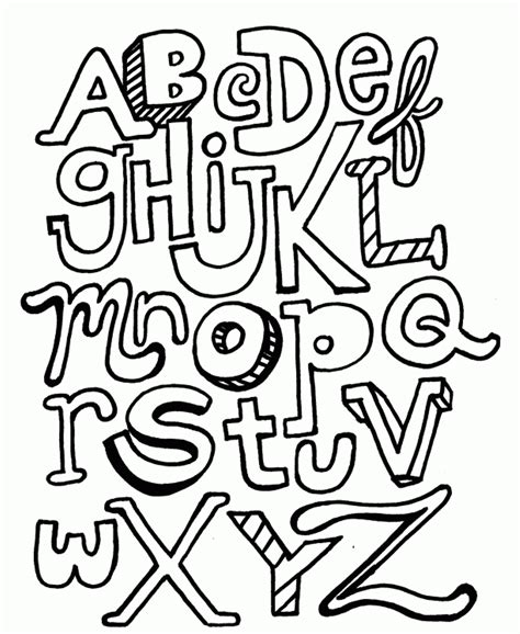 The alphabets are carved from different shapes using a variety of colors. Free Printable Alphabet Coloring Pages A-z - Coloring Home