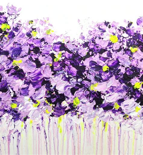 Lilac Summer Abstract Acrylic Palette Knife Painting