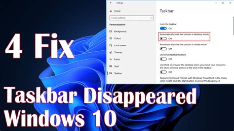 Windows Taskbar Disappeared Solved Fix How To Youtube