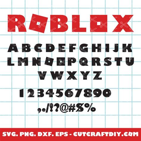 Roblox Font Roblox Svg Roblox Svg Files For Cricut Fonts 45 Off