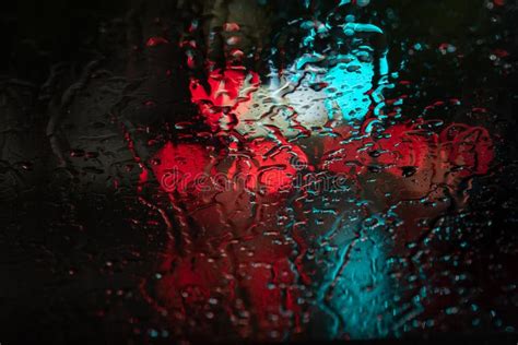 Raindrop Windshield Glass Focus On Raindrops Rain Background Of A
