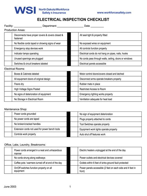 Electrical Preventive Maintenance Checklist Template Excel Fill Out