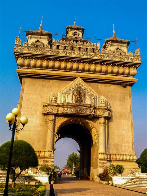 Free Images City Vientiane Patuxai Asia Monument Travel Victory