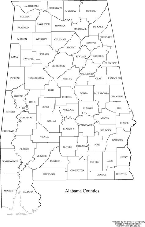 Alabama Outline Maps And Map Links