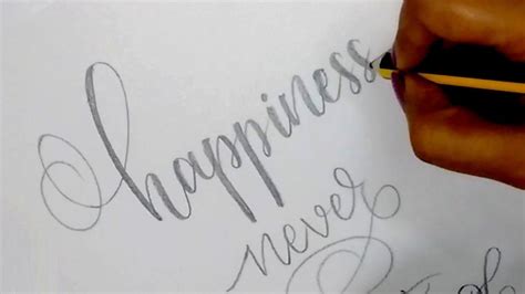 How To Write In Modern Calligraphy With Pencil Easy Hand Lettering