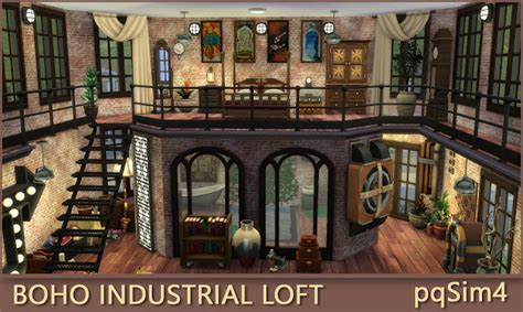 Boho Industrial Loft At Pqsims4 Sims 4 Updates