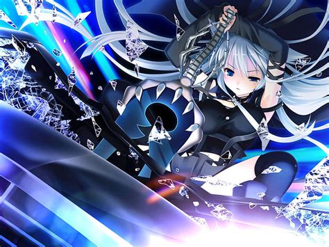 Lynette Vance Game Cg Gray Hair Makita Maki Sparks Weapon Blue