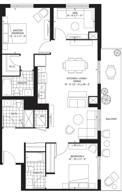 Mississauga Square Condos By Plaza 2d K Floorplan 2 Bed And 2 Bath
