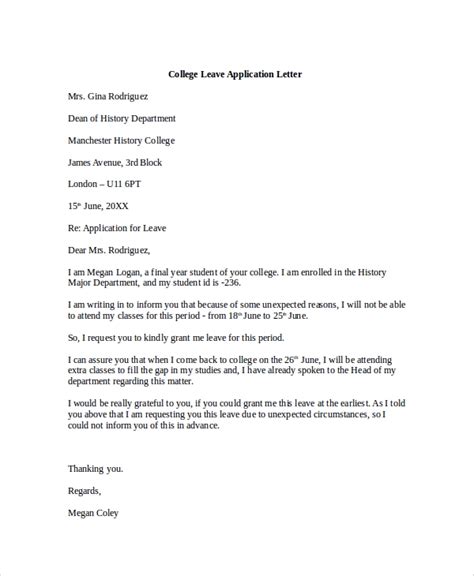 College, school, and leave applications and their formats for schools, universities, and organizations can be checked out here. FREE 9+ Sample College Application Letter Templates in PDF ...